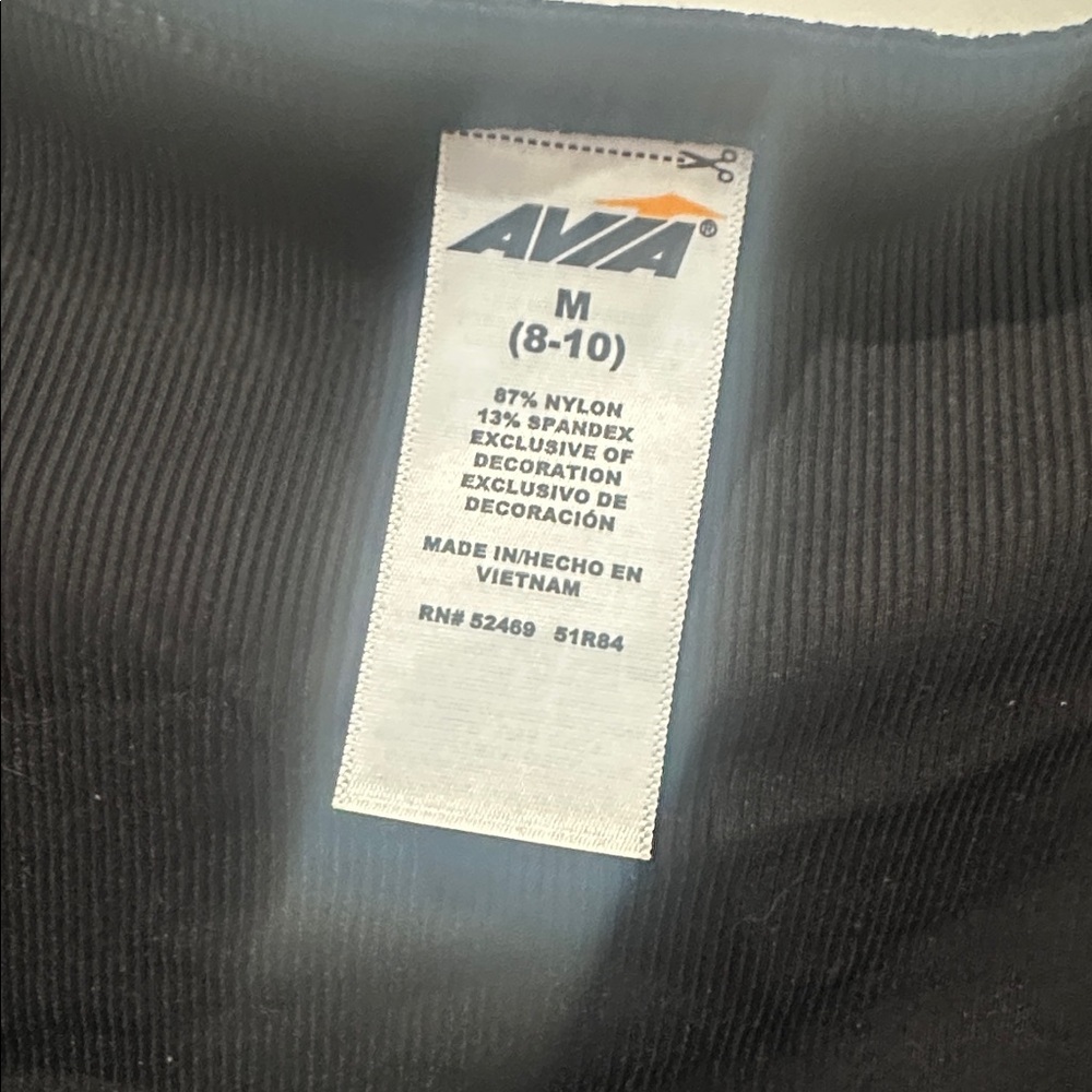 Avia Women's Square Neck Ribbed Long Sleeve Top Size M - Picture 7 of 8